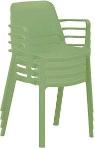 Thumbnail - 4 Mayer Stapelstühle myNUKE 2051 69 schilfgrün Kunststoff