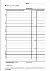 RNK-Verlag Ausbildungsnachweis, tägliche Eintragungen Formularbuch 5082