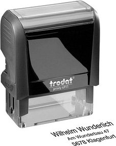 trodat Textstempel, individualisierbar printy 4911 selbstfärbend schwarz ohne Logo, 1 St. - Nachträglich per Gutschein ...