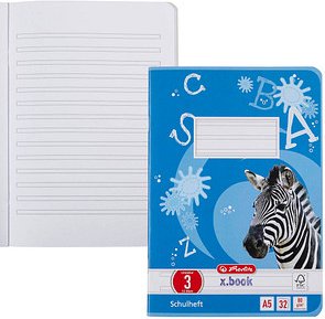 Thumbnail - herlitz Schulheft x.book Lineatur 3 liniert DIN A5 ohne Rand, 32 Blatt, 1 St.