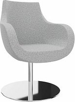 Thumbnail - fm Besuchersessel Pirum hellgrau chrom Stoff, 1 St.