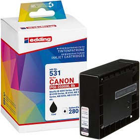 edding EDD-531 schwarz Druckerpatrone kompatibel zu Canon PGI-2500 XL BK