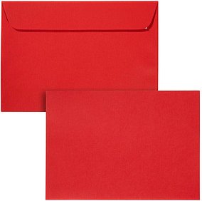 Thumbnail - artoz Briefumschläge Mosaic DIN C5 ohne Fenster feuerrot haftklebend 20 St.