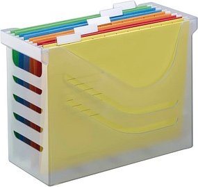 Jalema Hängeregistraturkorb mit Mappen Silky Touch transparent