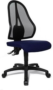Thumbnail - Topstar Bürostuhl Open Point P, OP100 G28 Stoff blau, Gestell schwarz