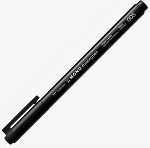 Tombow MONO drawing pen 005 Fineliner schwarz 0,2 mm, 1 St.