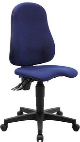 Topstar Bürostuhl Ortho Point, PO90G26 Stoff blau, Gestell schwarz