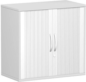 geramöbel Flex Rollladenschrank lichtgrau, silber 1 Fachboden 80,0 x 42,5 x 79,8 cm