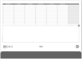 Ursus Schreibtischunterlage weiß Papier 52,5 x 37,5 cm, 50 Blatt