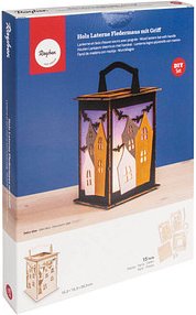 Rayher Holzbausatz Holzlaterne Fledermaus natur