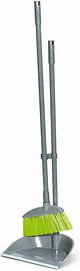 Nölle Kehrgarnitur mit langem Stiel grau/grün Kunststoff 25,0 cm breit