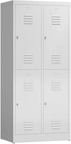 Thumbnail - ClassiX Spind lichtgrau X-523220, 4 Schließfächer 80,0 x 50,0 x 180,0 cm