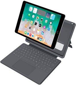 DEQSTER Smart Rugged Touch PLUS Keyboard Tablet-Tastatur schwarz geeignet für Apple iPad 7. Gen (2019), Apple iPad 8. Ge...