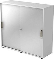 HAMMERBACHER Schiebetürenschrank 1753S, V1753S/W/S/SG silber, weiß 2 Fachböden 120,0 x 40,0 x 110,0 cm