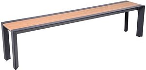 Thumbnail - Garden Pleasure Sitzbank SILEA 305474 anthrazit, holz-optik natur Metall 180,0 cm