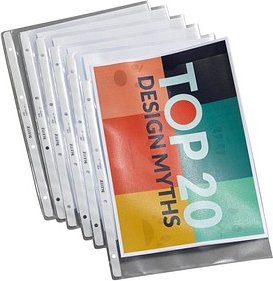 100 LEITZ Prospekthüllen 4720 DIN A4 transparent genarbt 0,13 mm