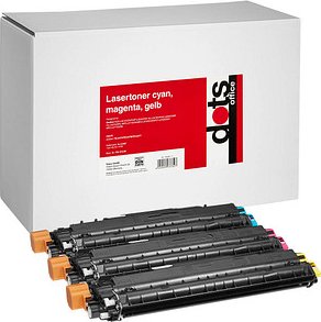 dots cyan, magenta, gelb Toner kompatibel zu brother TN-247C/M/Y, 3er-Set