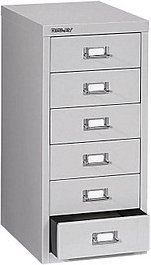 Thumbnail - BISLEY MultiDrawer™ L296 Schubladenschrank lichtgrau 6 Schubladen 27,8 x 38,0 x 59,0 cm, 1 St.