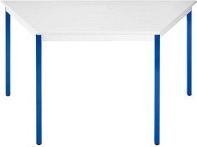 SODEMATUB Mehrzwecktisch lichtgrau, blau Trapezform, Vierkantrohr blau, 60,0/120,0 x 60,0 x 74,0 cm