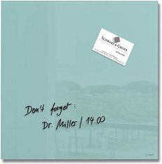 SIGEL Glas-Magnettafel artverum® 30,0 x 30,0 cm aquamarin