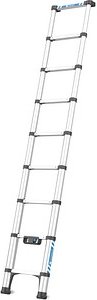 ZARGES Teleskopleiter Compactstep L silber 9 Sprossen, H: 266,0 cm