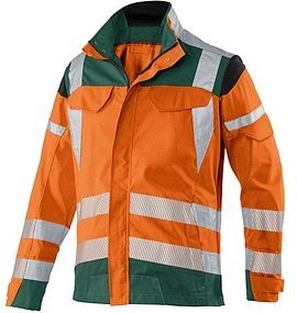 Thumbnail - KÜBLER® unisex Warnjacke REFLECTIQ orange, moosgrün Größe 110