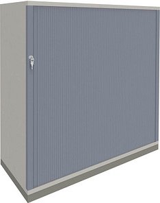 fm fastline Rollladenschrank lichtgrau, silber 2 Fachböden 120,0 x 44,2 x 113,3 cm