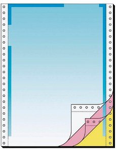 Thumbnail - SIGEL Endlospapier A4 hoch 3-fach, 70 g/qm blau 400 Blatt
