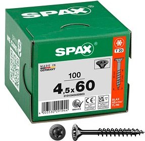 SPAX® Universalschrauben T20 Senkkopf BLAX 0191040450603 4,5 mm x 60 mm, 100 St.