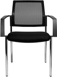 2 Topstar Besucherstühle BtoB 10 BB290A G200 schwarz Stoff