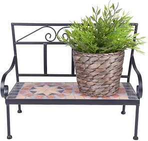 Garden Pleasure Blumenregal PULAR Metall hellbraun Bank 39,5 x 30,0 cm, 1 St.