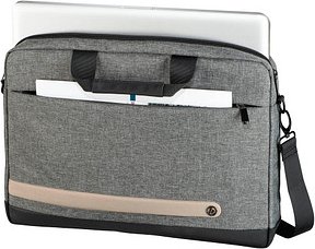 hama Laptoptasche Terra Kunstfaser grau 196601 bis 39,6 cm (15,6 Zoll)