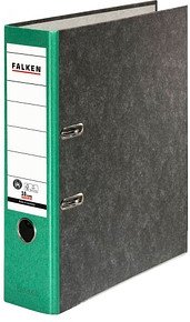 FALKEN Recycling Ordner grün marmoriert stabile Pappe 8,0 cm DIN A4