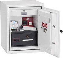 phoenix Tresor Data Combi mit Feuerschutz signalweiß 50,0 x 50,0 x 64,0 cm