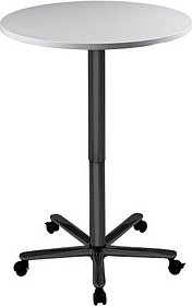HAMMERBACHER VST08 Stehtisch höhenverstellbar lichtgrau 80,0 x 80,0 x 72,0 - 114,0 cm