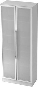 HAMMERBACHER Orbis Vitrine weiß 4 Fachböden