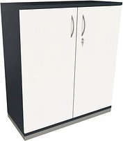 fm Aktenschrank Sidney, 4260429764570 lavagrau, weiß 2 Fachböden 100,0 x 44,2 x 113,3 cm