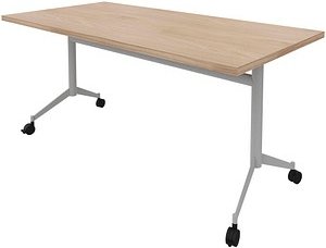 Thumbnail - Quadrifoglio Mehrzwecktisch Pop-up ulme, alu rechteckig, T-Fuß-Gestell alu, 160,0 x 80,0 x 74,0 cm