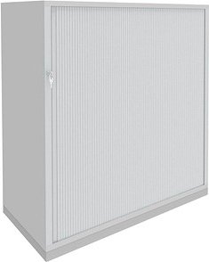 fm fastline Rollladenschrank weiß, silber 2 Fachböden 120,0 x 44,2 x 113,3 cm