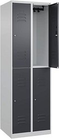 CP Spind Classic Plus anthrazitgrau, lichtgrau 080300-20 S10037, 4 Schließfächer 60,0 x 50,0 x 185,0 cm