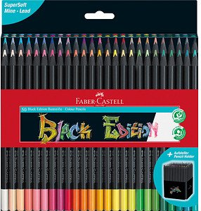 FABER-CASTELL Black Edition Buntstifte farbsortiert, 1 St.