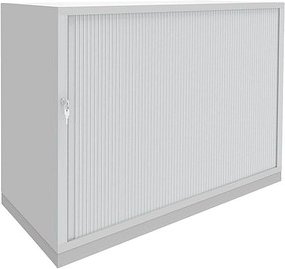 fm fastline Rollladenschrank weiß, silber 1 Fachboden 120,0 x 44,2 x 78,1 cm