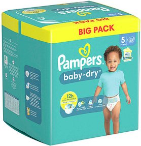 Pampers® Windeln baby-dry™ BIG PACK Größe Gr.5 (11-16 kg) für Babys und Kleinkinder, 54 St.