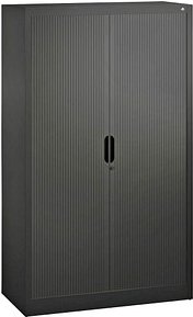 CP Omnispace Rollladenschrank schwarzgrau 3 Fachböden 100,0 x 42,0 x 166,0 cm