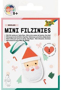 folia Nähset Mini Filzinies NIKOLAUS rot, weiß