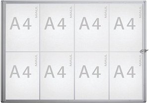 Thumbnail - MAUL Schaukasten Extraslim grau 8x DIN A4 93,1 x 2,7 x 65,5 cm, 1 St.