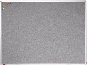 dots Pinnwand 120,0 x 90,0 cm Textil grau