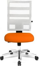Topstar Bürostuhl X-Pander, 9590T343 Stoff orange, Gestell alu