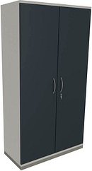 fm Aktenschrank Sidney, 4260429763634 weiß, lavagrau 4 Fachböden 100,0 x 44,2 x 186,9 cm
