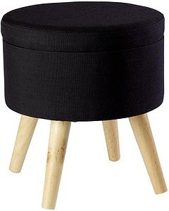 Echtwerk Hocker mit Stauraum Max EW-SH-0455 schwarz, 1 St.